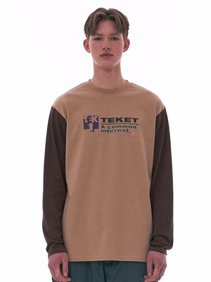 [teket] Sharing L/S Tee Brown 正規品 韓国ブランド 韓国ファッション 韓国代行 テケット