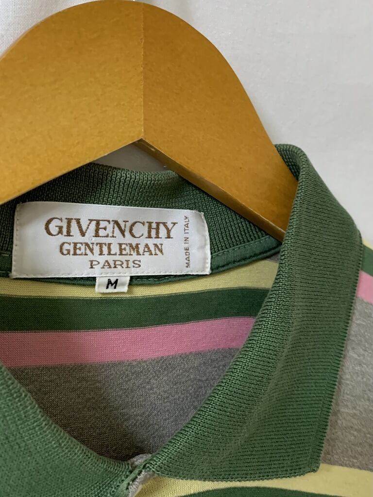1980~90's Border Pattern Design Short Sleeve Polo Shirt "GIVENCHY"