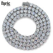 5mm 50cm luxury tennis necklace silver