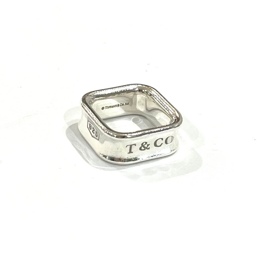 TIFFANY&CO.】2013 希少1837スクエアリング／10-12号／シルバー925