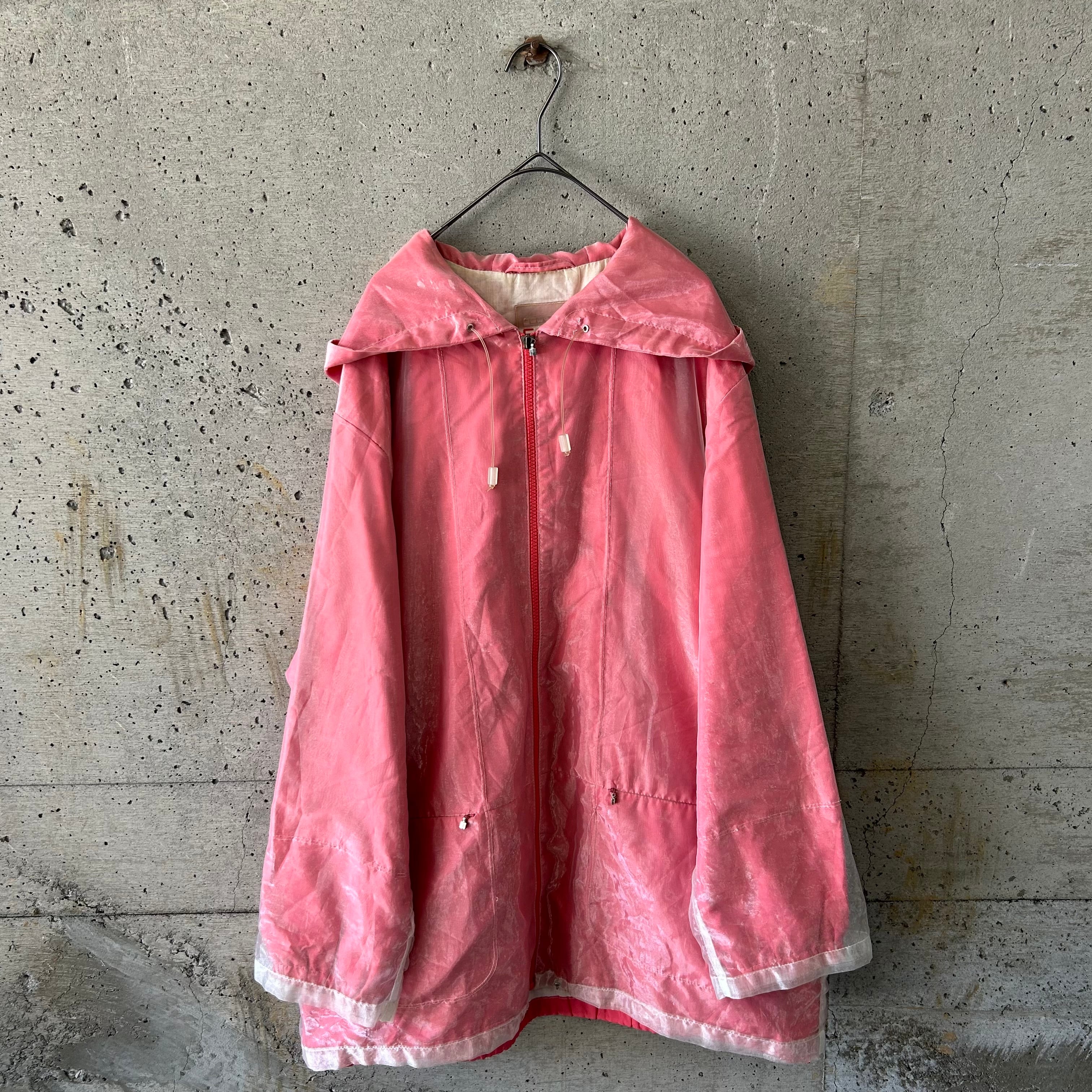 Pink sheer docking coat