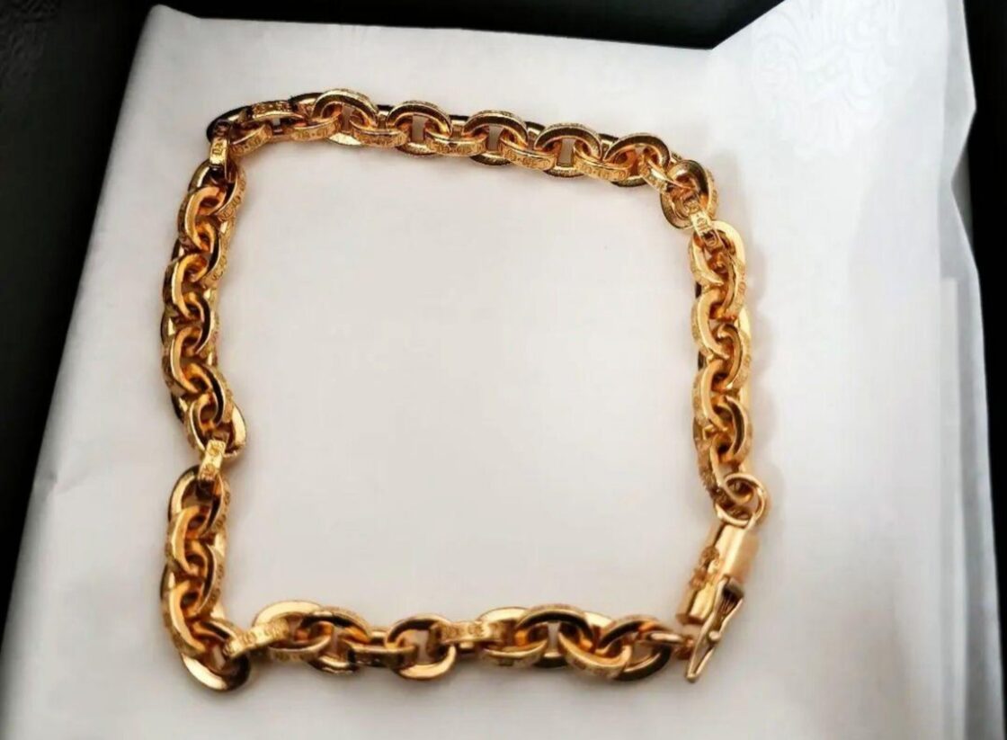 CHROME HEARTS クロムハーツ 22k ペーパーチェーン ブレスレット 7 