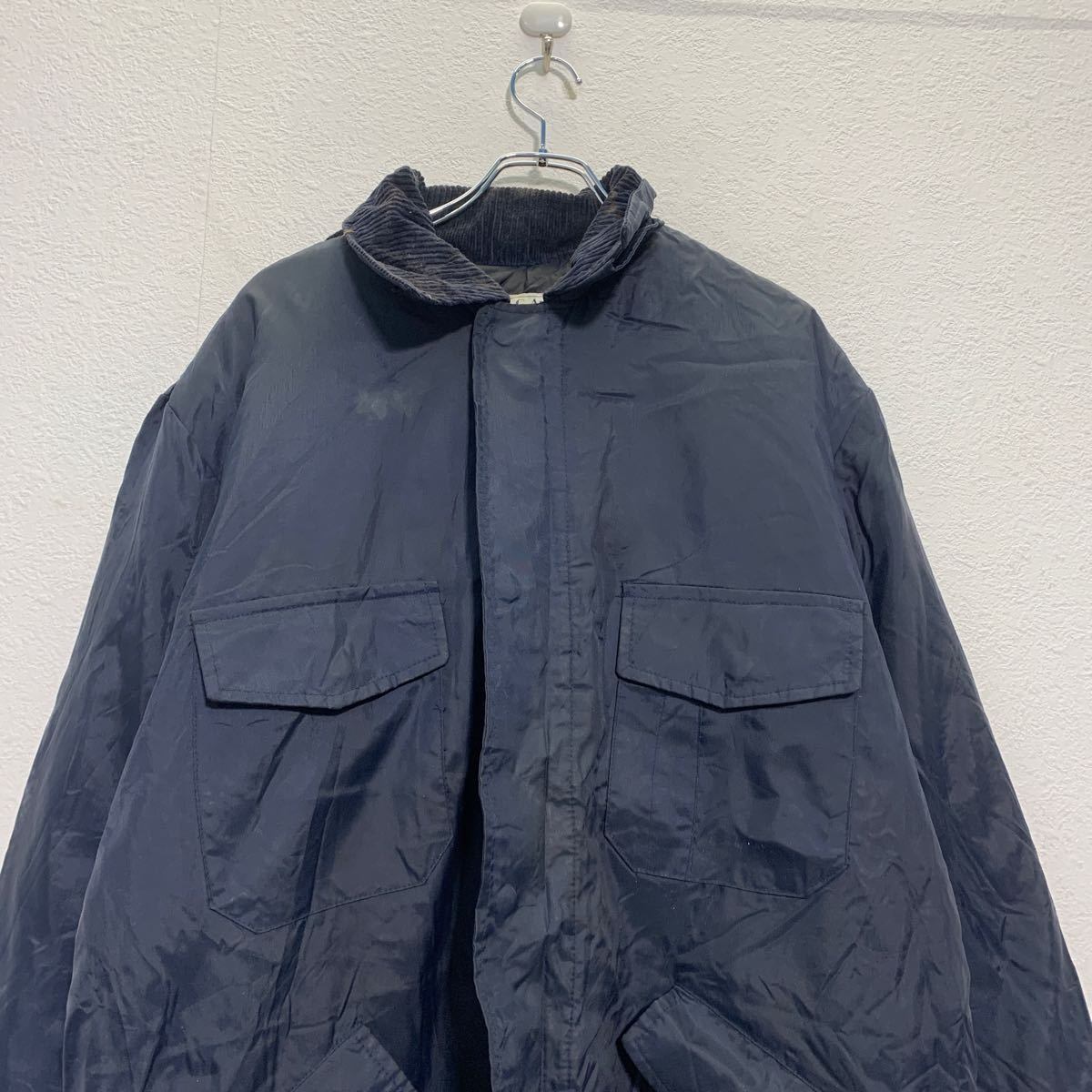 A.C.A ジップアップ ダウン・中綿ジャケット L ネイビー ブラック