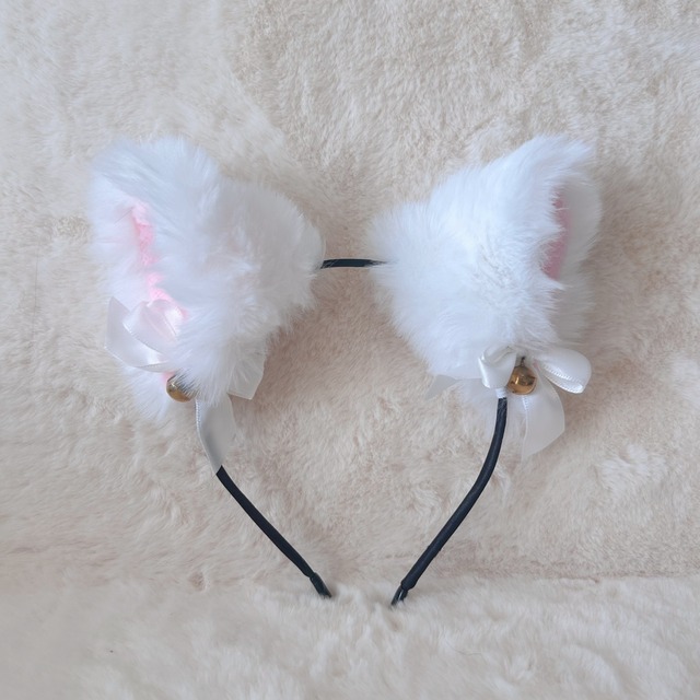 猫耳　白色