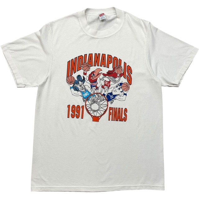 《XL》 SOFFE SHIRTS ソフィーシャツ Tシャツ バスケットボール プリント ホワイト USA製 90年代 vintage no.8789
