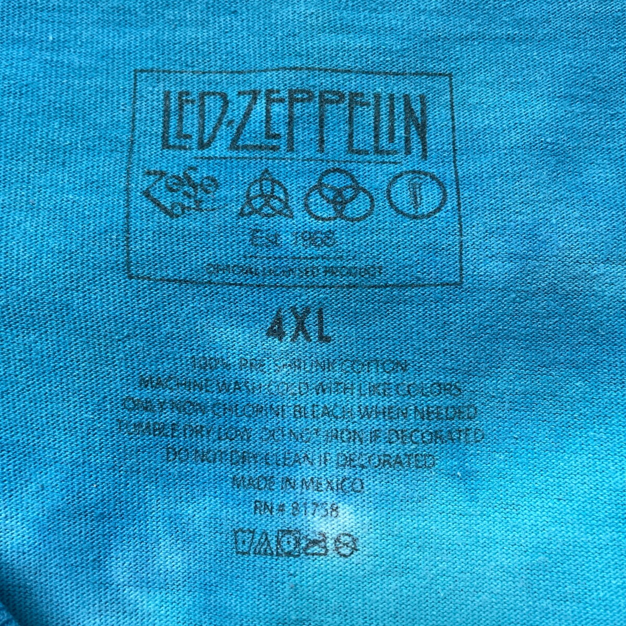 ビッグサイズ LED ZEPPELIN レッドツェッペリン タイダイ染め Tシャツ 