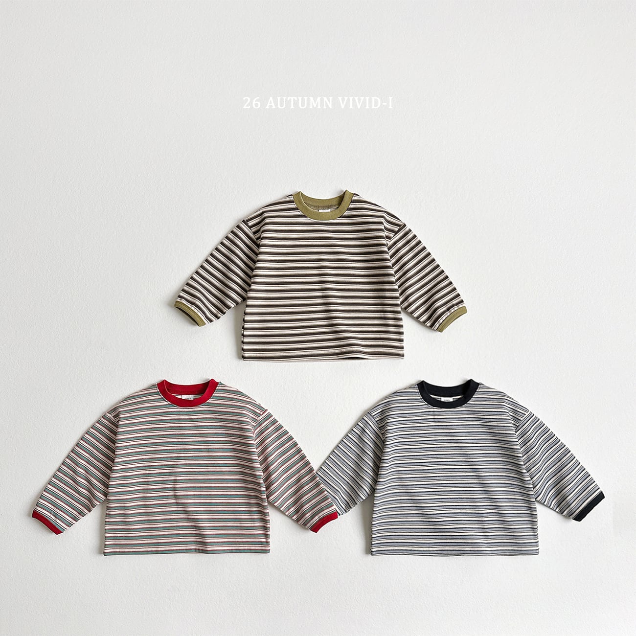 color-blocked multi-stripe tee【VIVID】※※10月下旬発送予定