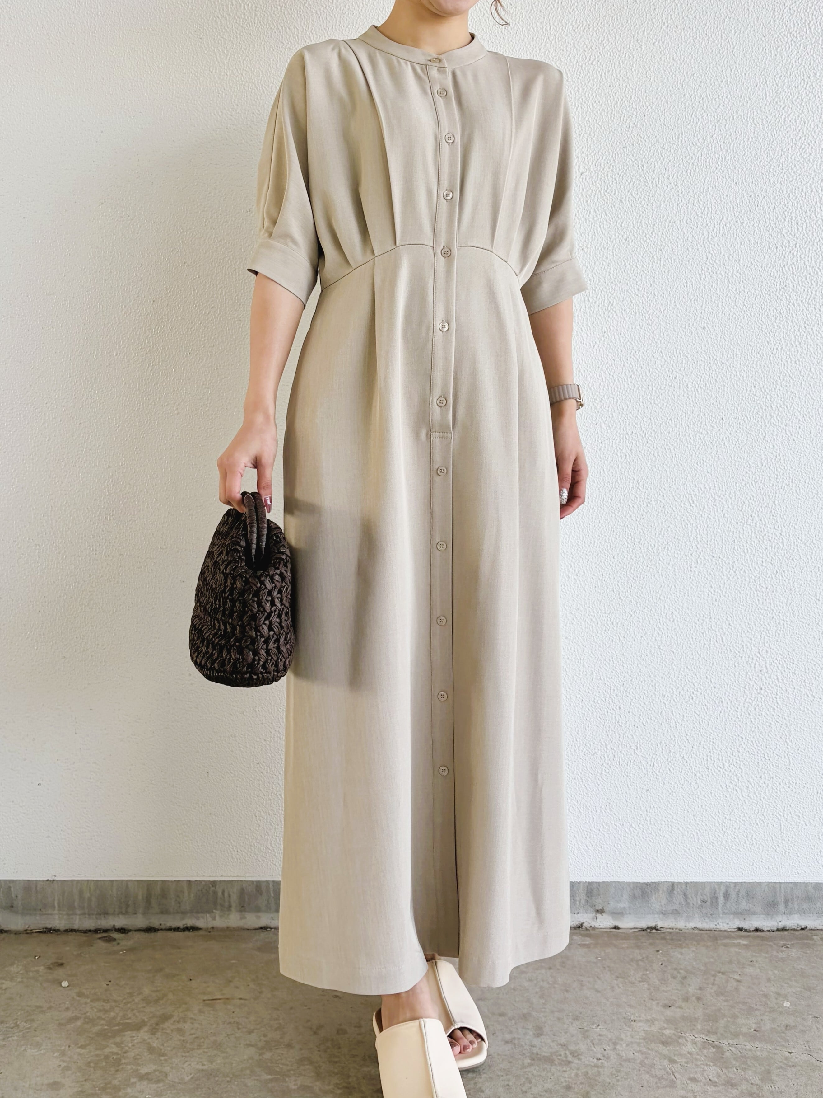 9286KT】麻調ドルマンワンピース (9101-63033) | 9286 Fashion Lab