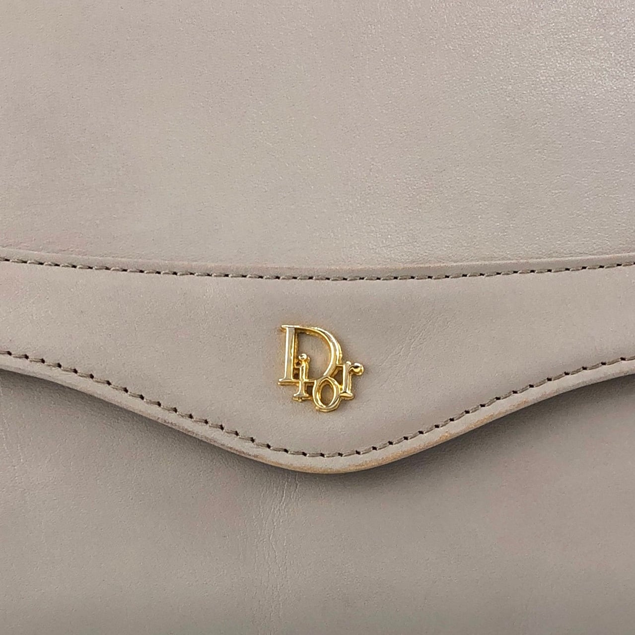 クリスチャンディオール レザー PVC ヴィンテージ 3way チェーンバッグ Christian Dior クリスチャン ディオール ショルダーバッグ グレー