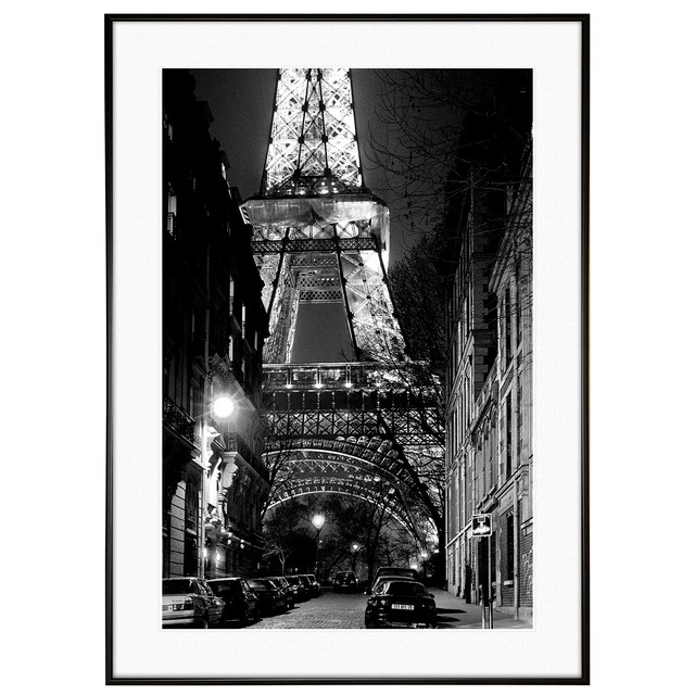 フランス写真 パリ エッフェル塔 インテリア モノクロアートポスター額装 AS1458