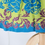 フラダンス 衣装 パウスカート グリーン系 ハワイアンプリント アロハ フラ ダンス レッスン 練習 植物柄 花柄 シングル スカート 華やか 鮮やか かわいい おしゃれ 上品 大人っぽい ブルー系 パープル系 黄緑 水色 紫 カジュアル レディース トロピカル