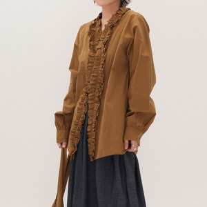 プリーツデザインオーバーサイズシャツ　00921