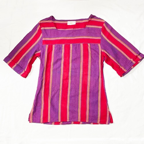 70's Vintage Multi Color Striped Top Made In Guatemala