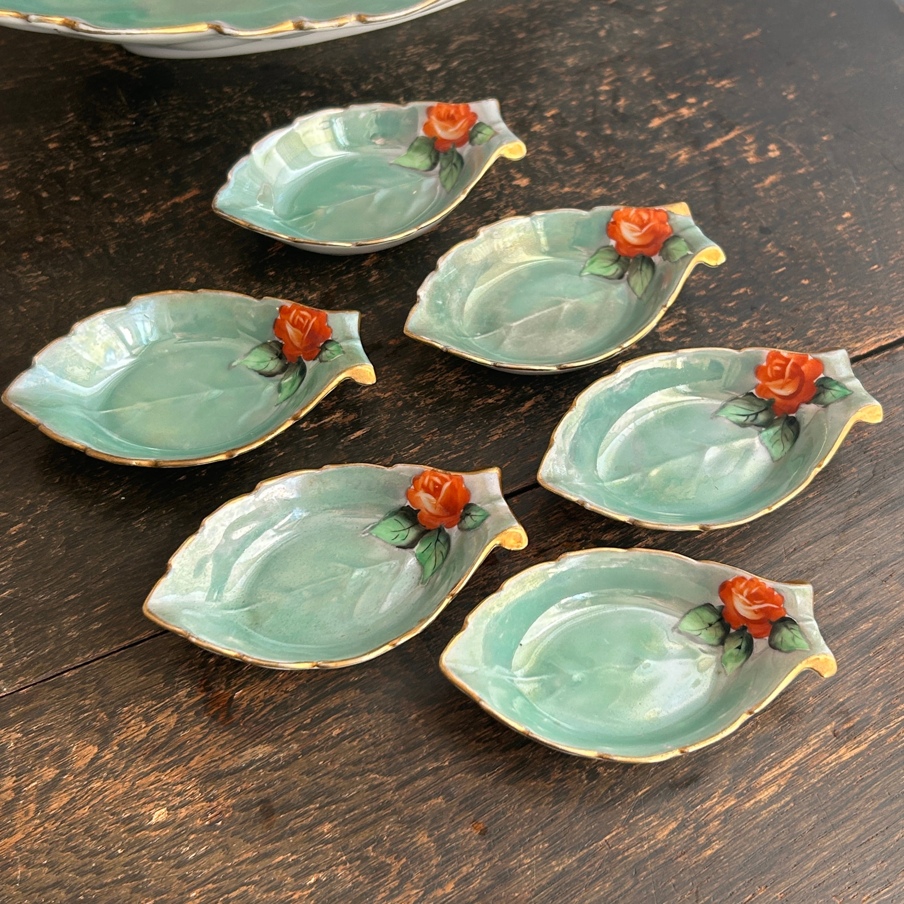 大正アンティーク　日本陶器會社のセロリ皿セット