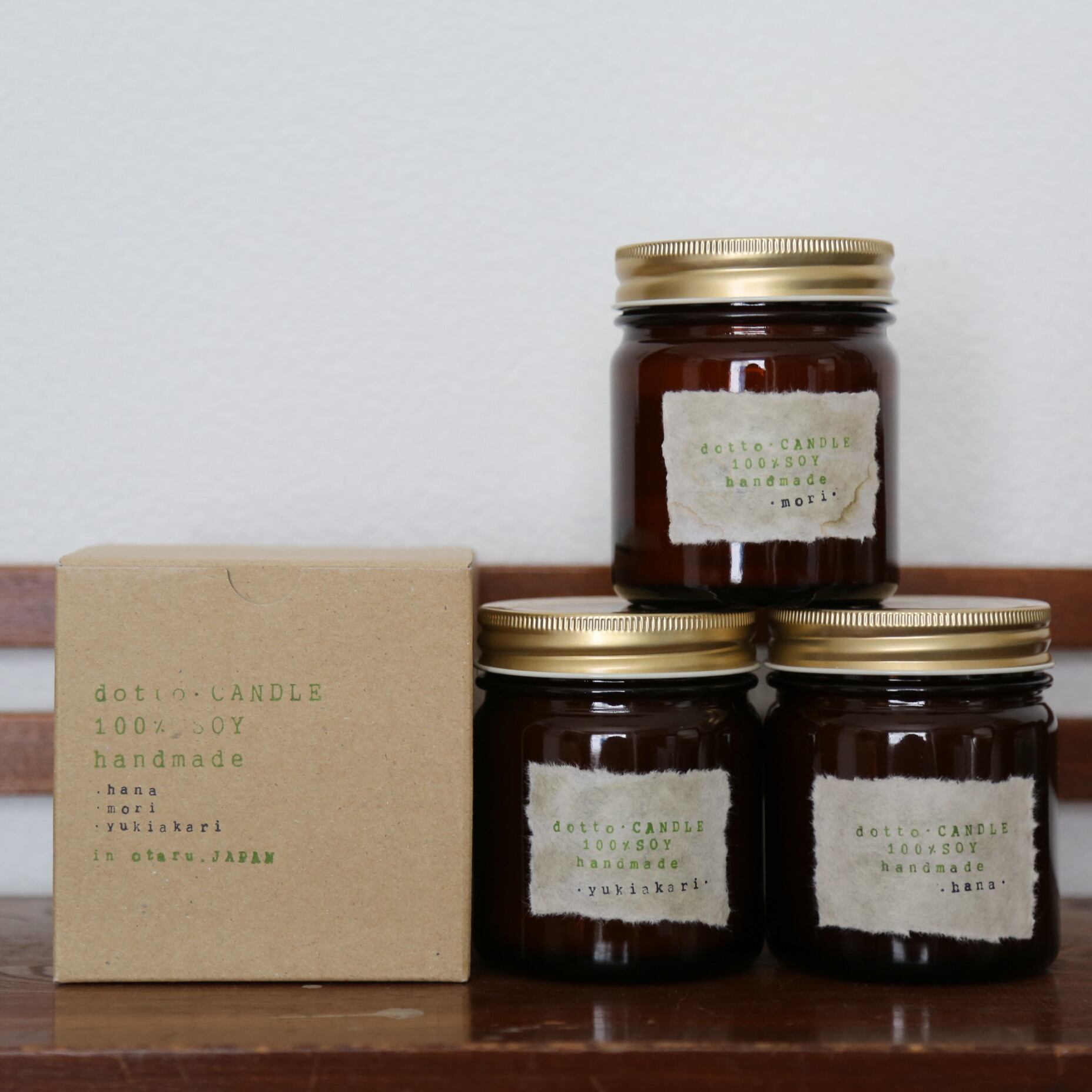 hana花の香り（L）soywax＆精油100％の天然木芯キャンドル | dotto