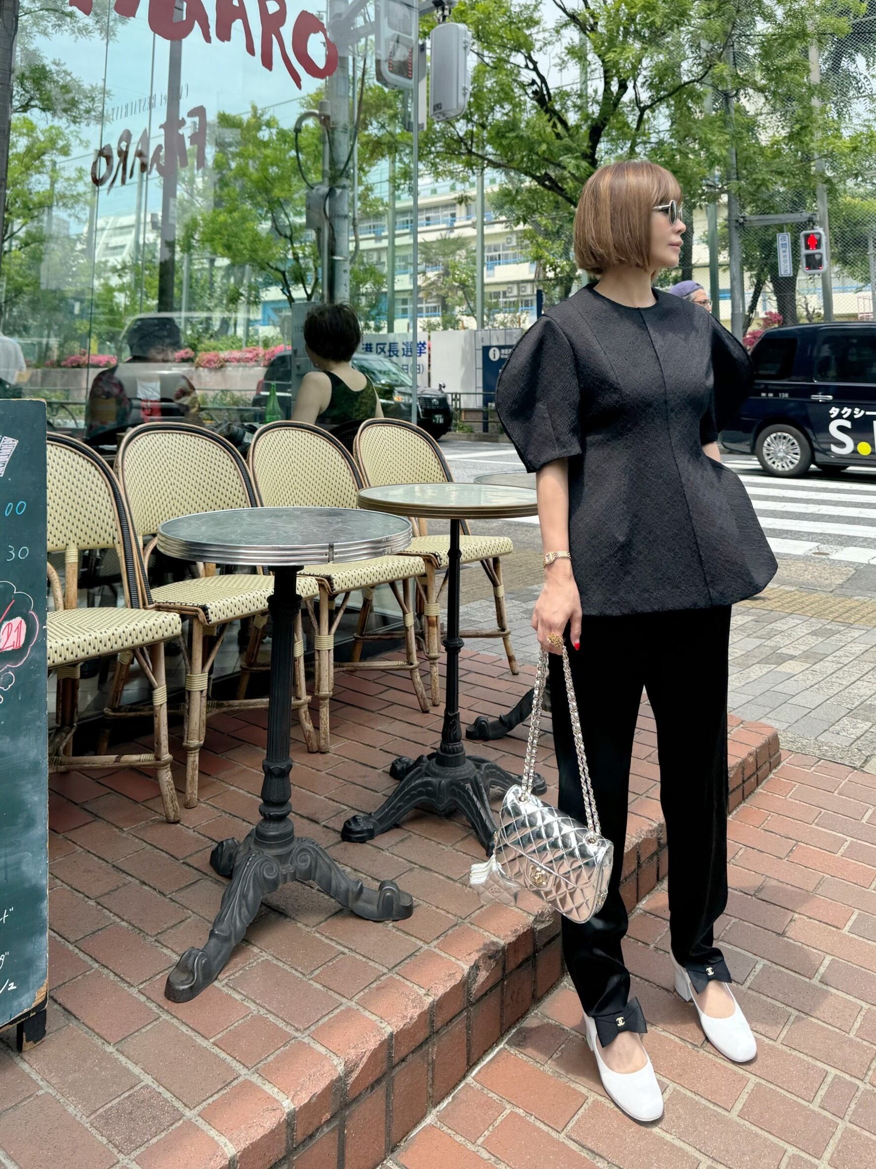 シーニュ cygne ジャガードトップス　黒 cygne ジャガードトップス ブラック 美品