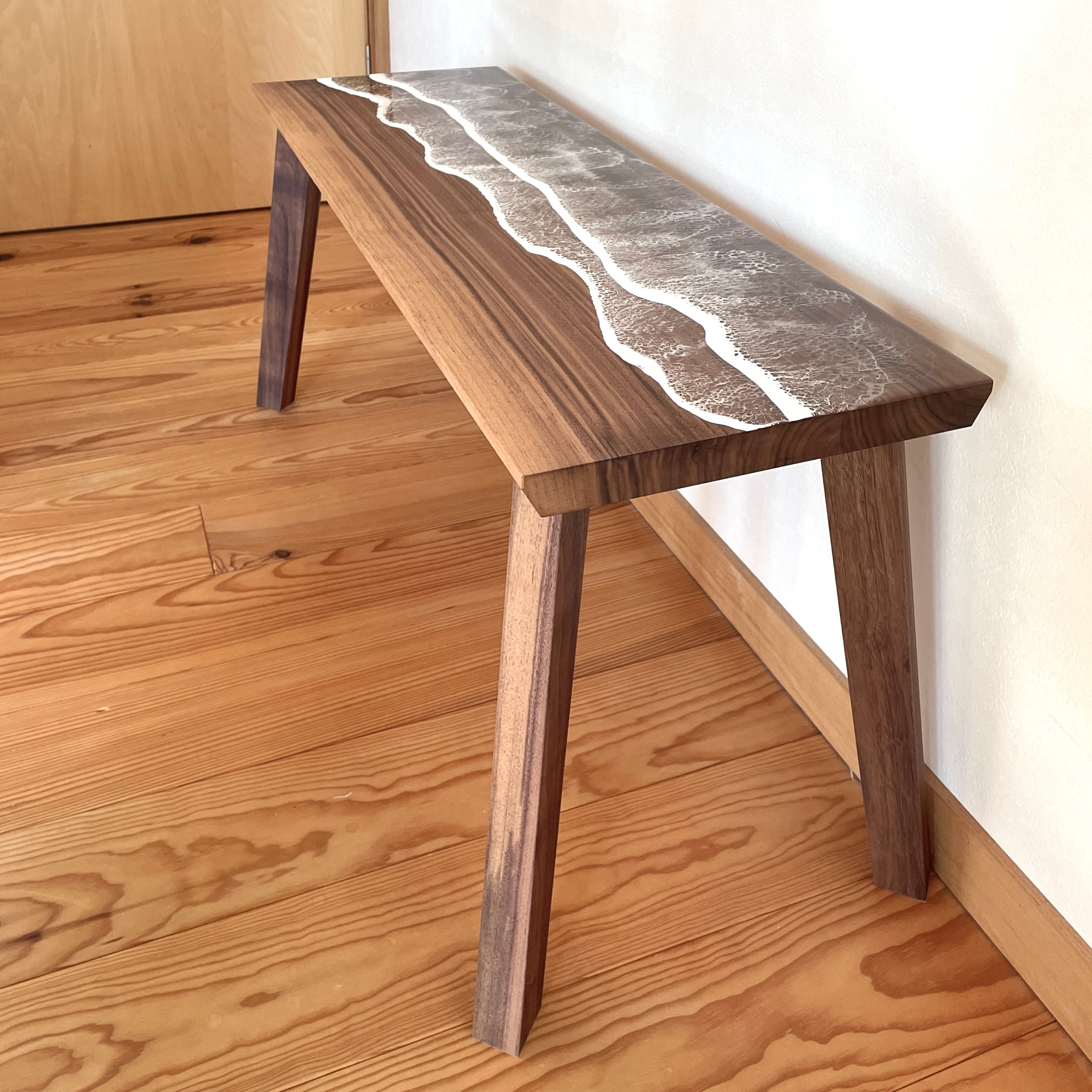 オーシャンベンチ ウォールナット クリアー | でざいん工房ゆたか