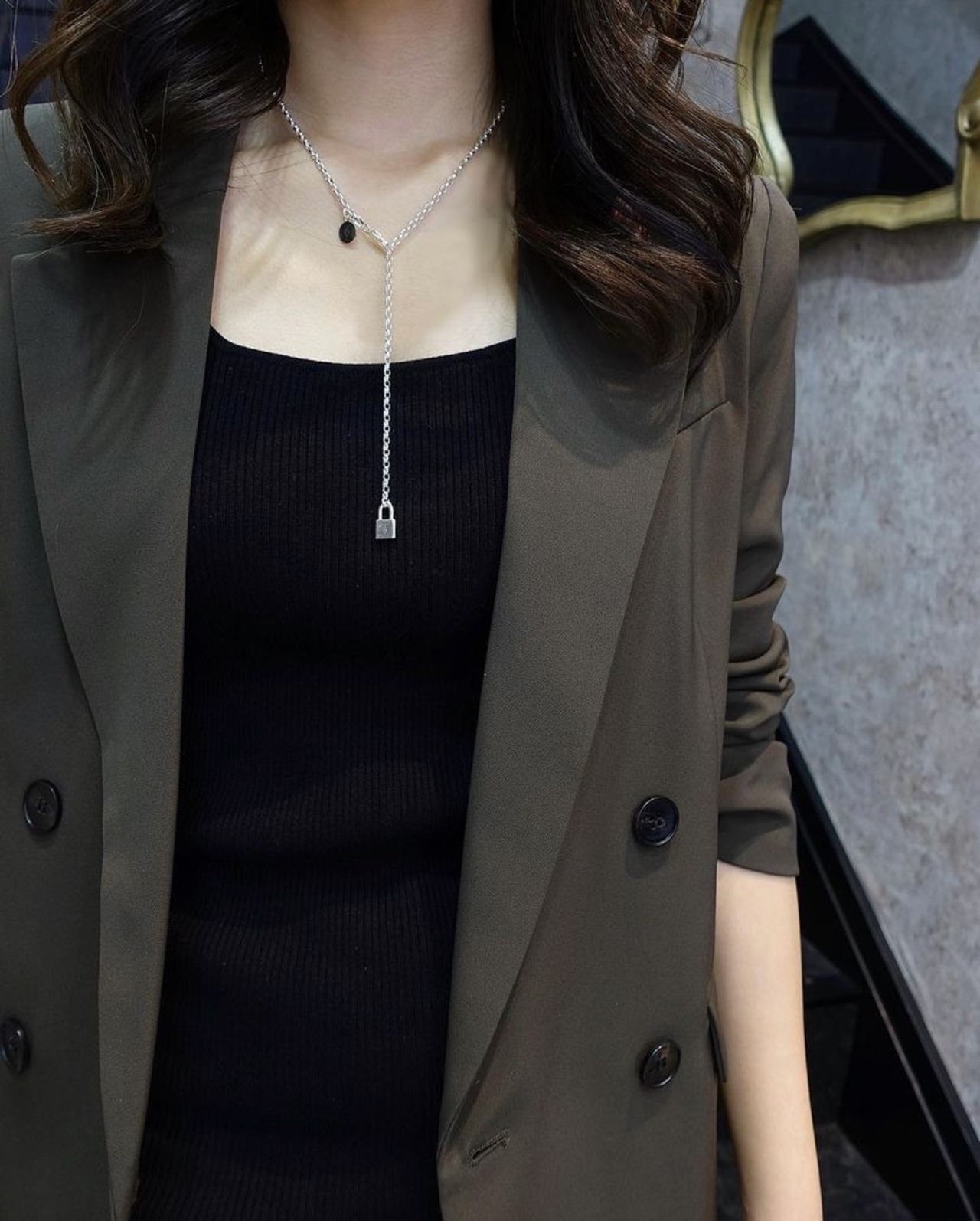 CHAIN NECKLACE #1 with GODSIZE® I.D. TAG 55 / ゴッドサイズ® #1 I.D.タグネックレスチェーン55