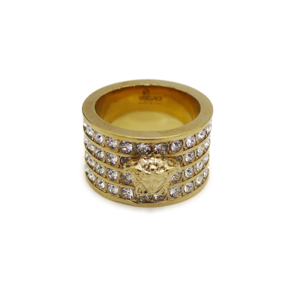 VERSACE ヴェルサーチ クリスタル メデューサ リング 指輪 20号 Y05439