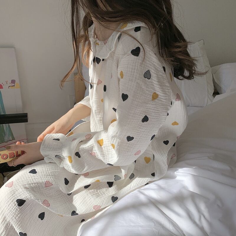 プリントスプリングオータムレッドスタイル ロング コットン 春物 秋物 萌量不足40601185866