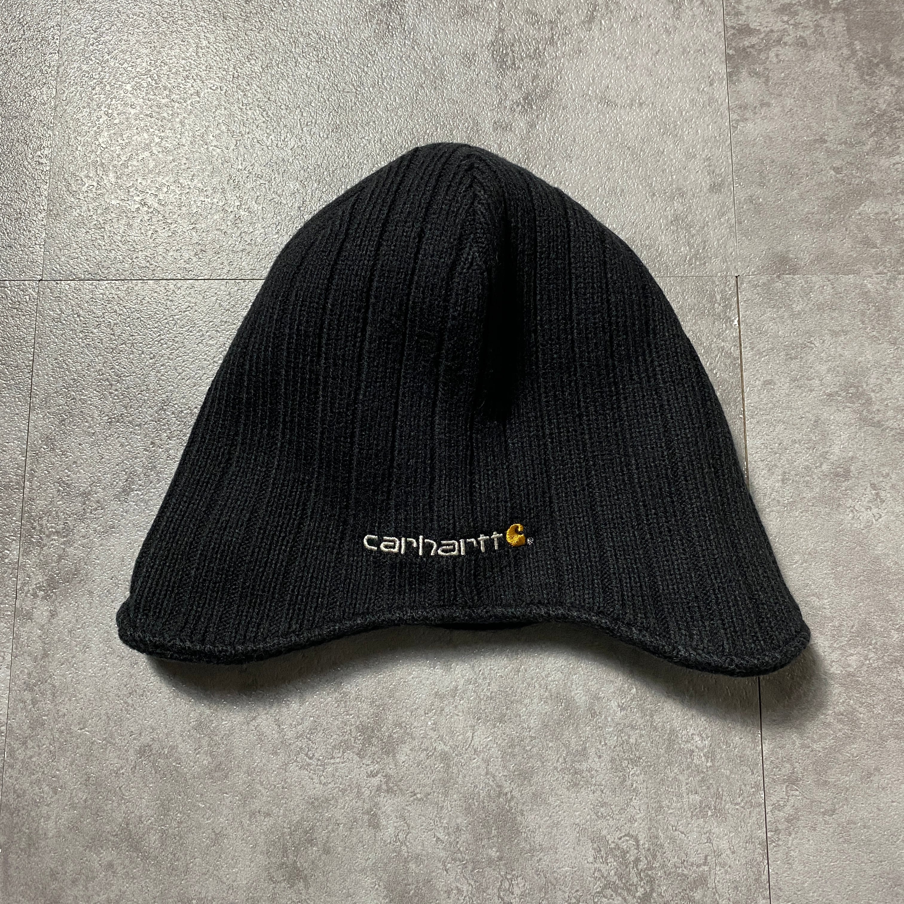 carhartt カーハート 刺繍ロゴ 耳当て ニット帽 ニットキャップ