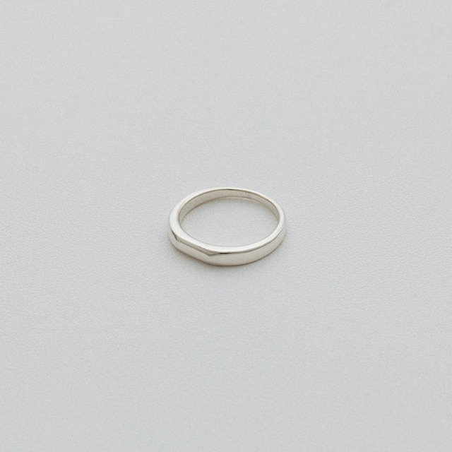 Stone cut ring small Silver