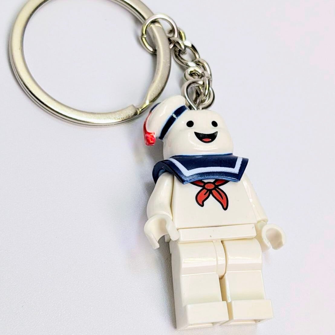 再入荷！【ブロックフィギュアキーホルダー★マシュマロマン（Ghostbusters）★】 〚アメリカン雑貨 アメトイ〛