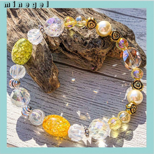 キラキラ ゴールデンオーラ ブレスレット✨ ✨ ｜minegel-オーダーメイドできるおしゃれパワーストーンブレスレット
