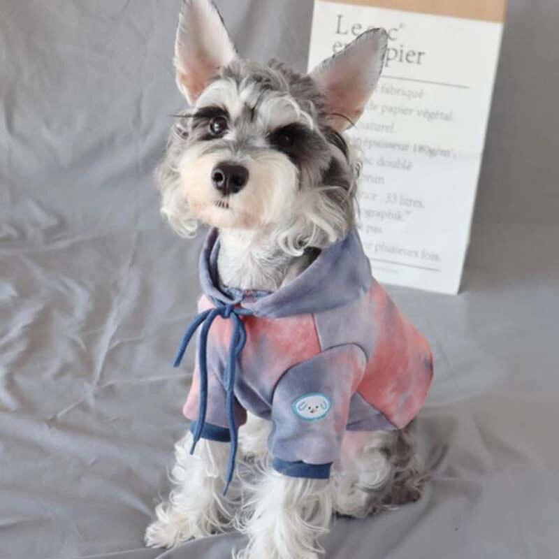 秋冬 XS~XL 4色】タイダイ柄 パーカー /犬服 犬の服 ドッグウェア
