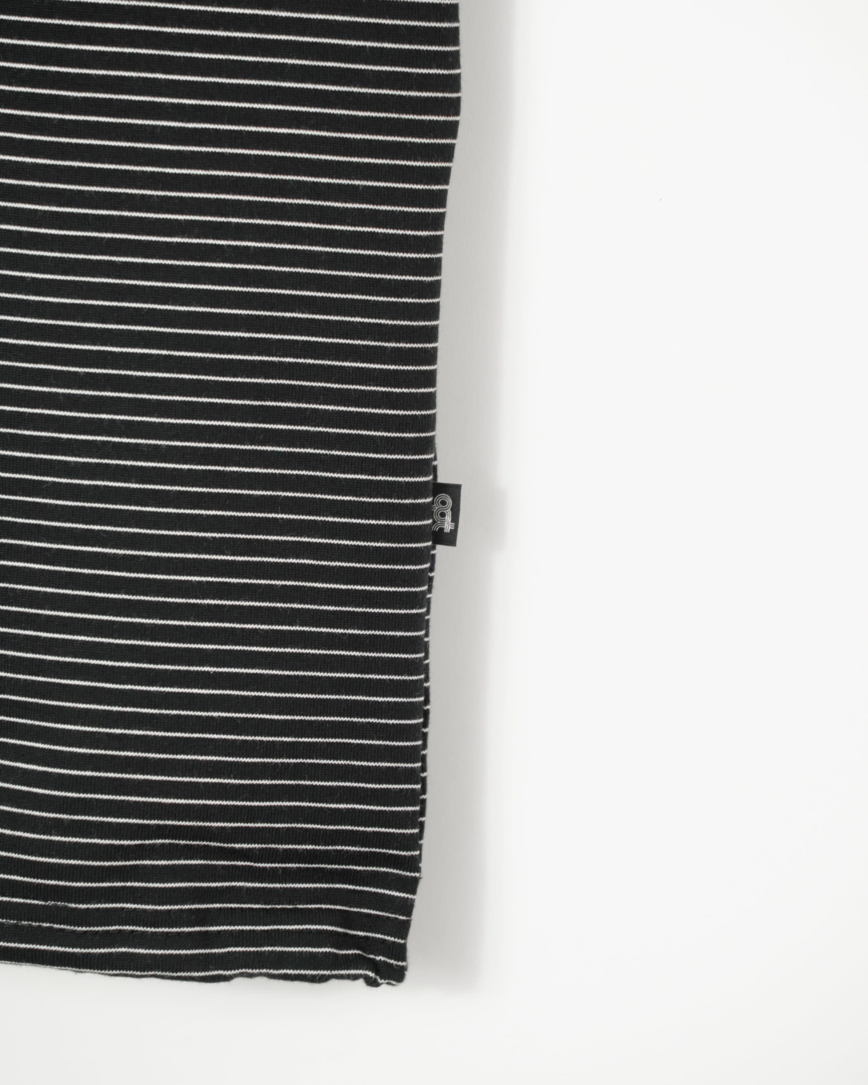 OPTSTUFF] DRAWSTRING BORDER T-SHIRT (BLACK) | OPTSTUFF