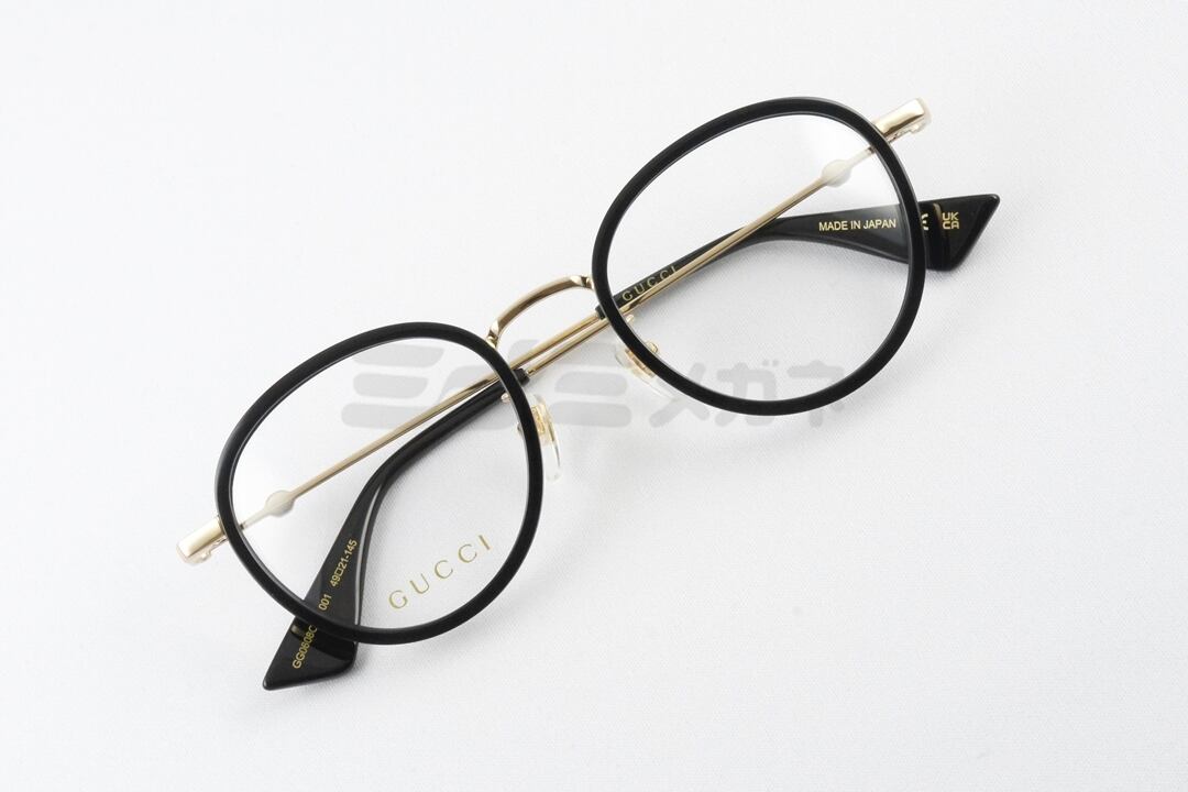 GUCCI メガネ GG0608OK 001 ボストン セル巻き グッチ GGアイコン ビー