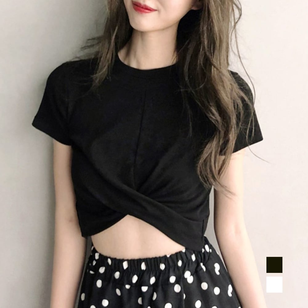 へそ出し ショート丈 Tシャツ セクシー チビT へそ出し 肌見せ Tシャツ
