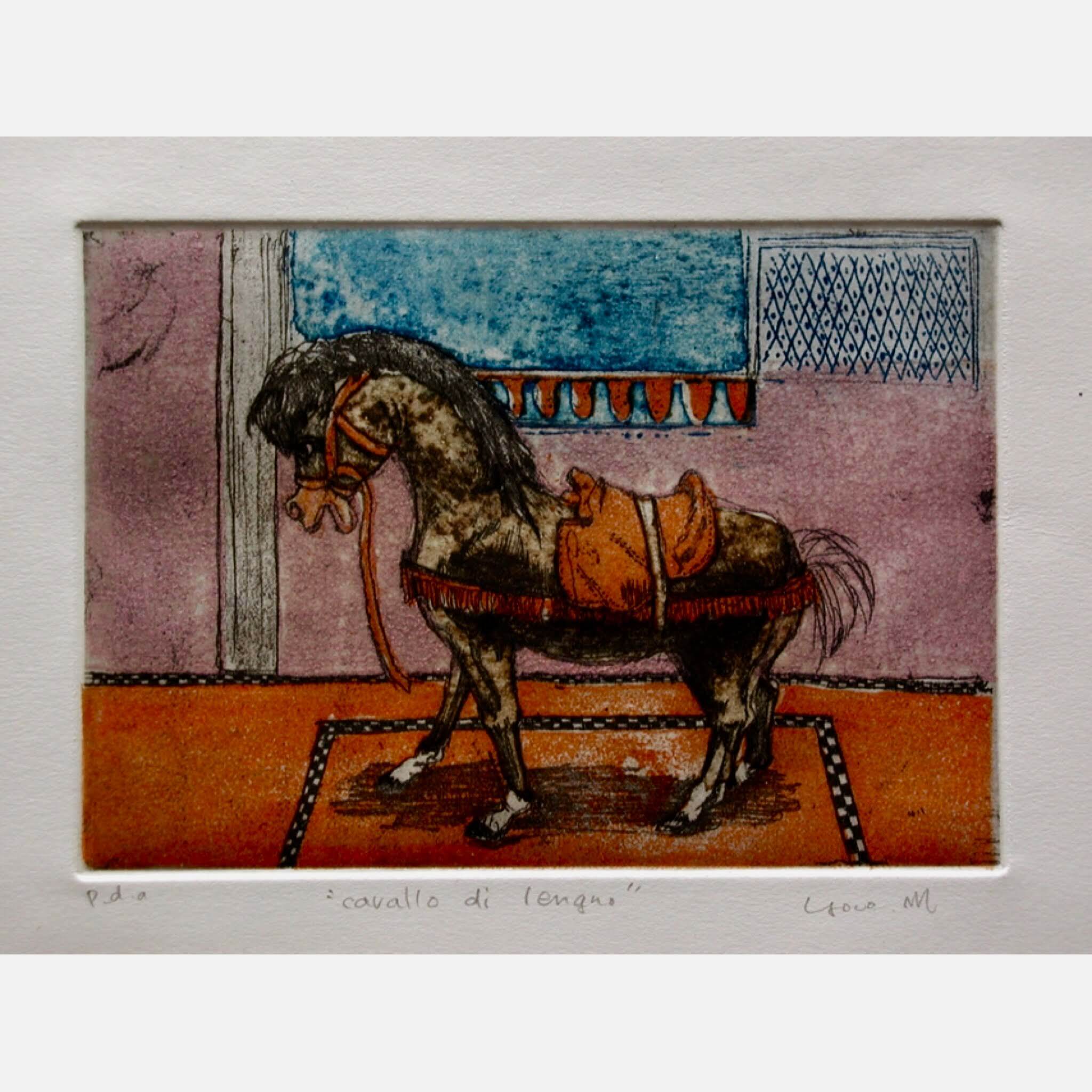 メリーゴーランドの馬 | 光平版画工房 みつだいらはんがこうぼう