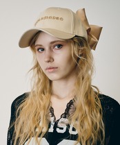 【直営限定ITEM】COOLA MADE サテンリボンCAP (IVORY)　CQ-47541H