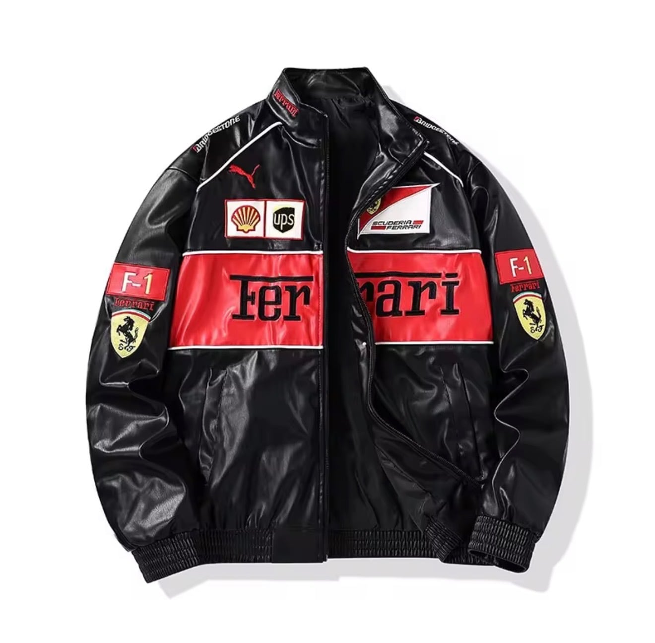 Ferrari F1 ジャケット　フェイクレザー Ferrari F1 レーシングジャケット ホワイト | Racing Jacket