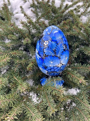 プィサンカ・スタンド付き（イースター・エッグ）16 cm（ホロベッツ作）