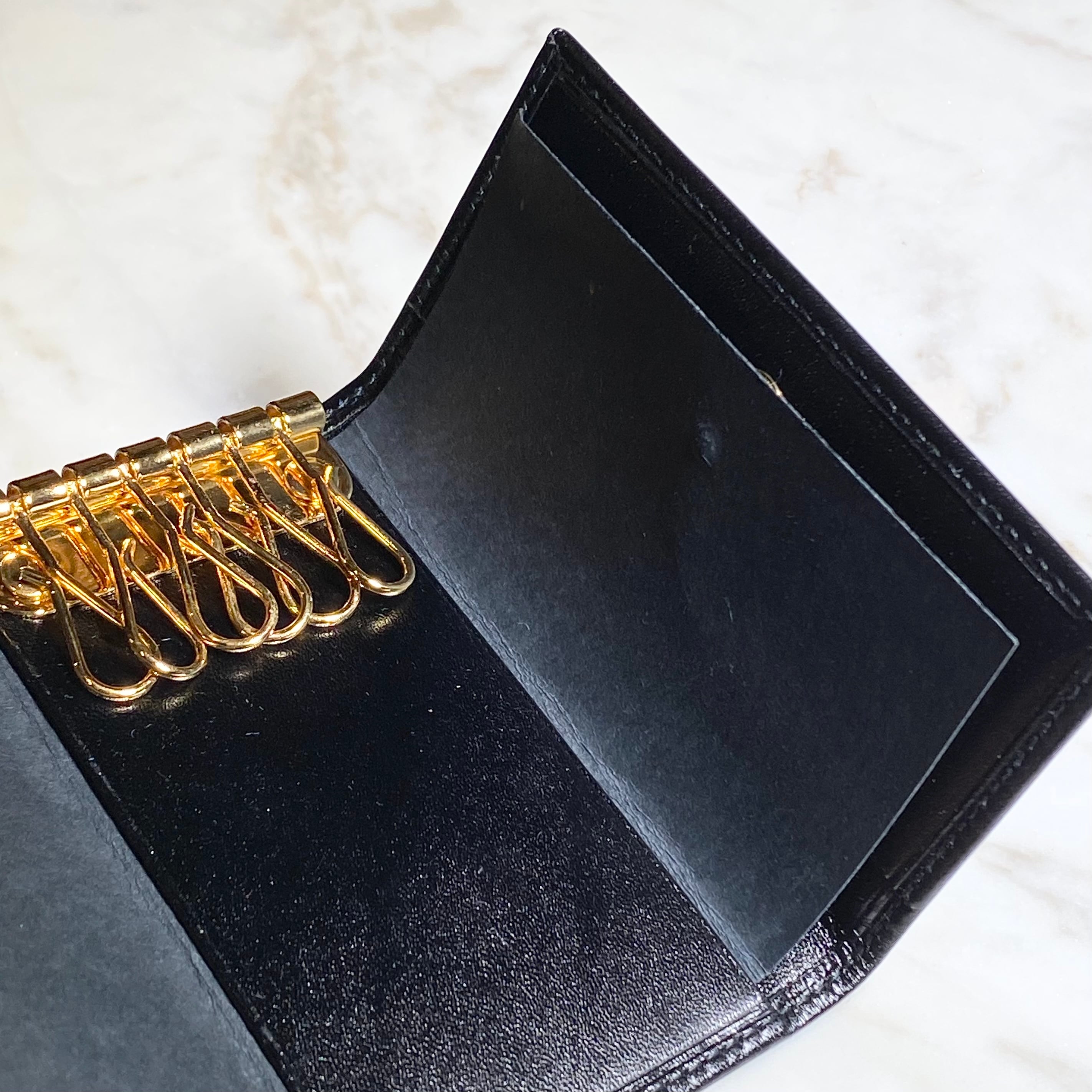 CARTIER black leather key case “pasha” | NOIR ONLINE