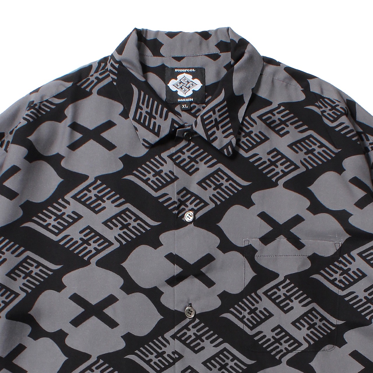 GAKKIN BUDSPOOL 花罰家紋Hawaiian shirt 舐達麻 - シャツ