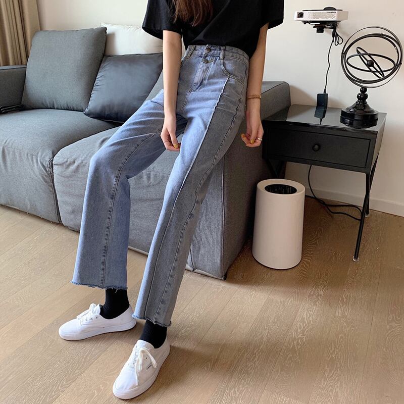 サマーパンツ スタイルルーズハイウェストウェストスリムジーンズ 夏物 試着室91277290176