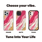受注生産 iPhoneケース マゼンタ流線マーブル｜抽象アート PABS099A