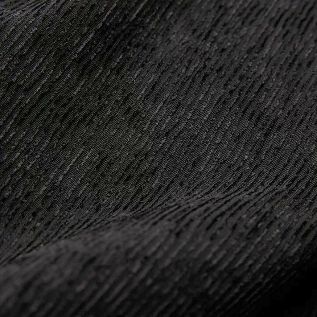 Black braided wide pants C1367