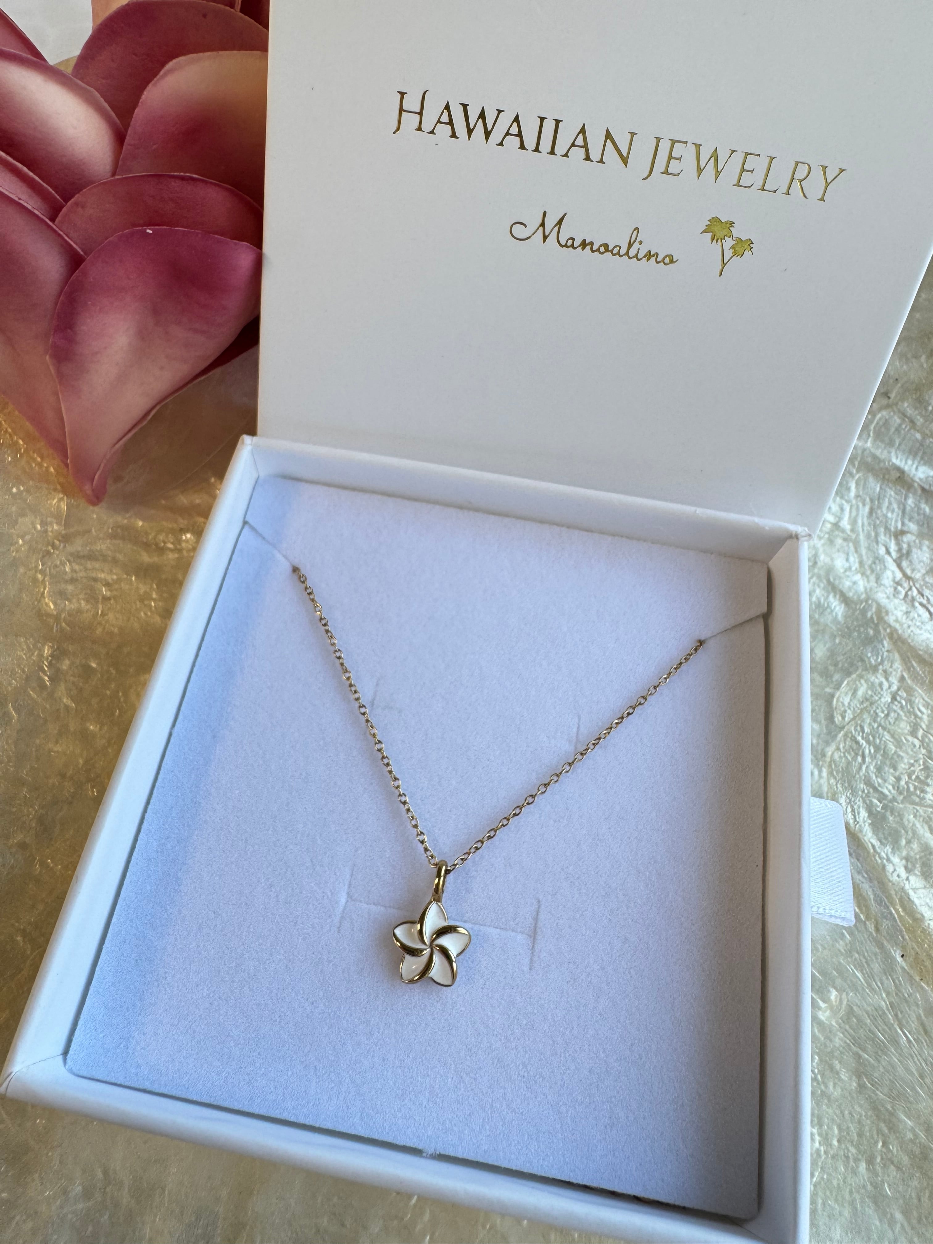 White plumeria Necklace Hawaiian jewelry(ハワイアンジュエリー