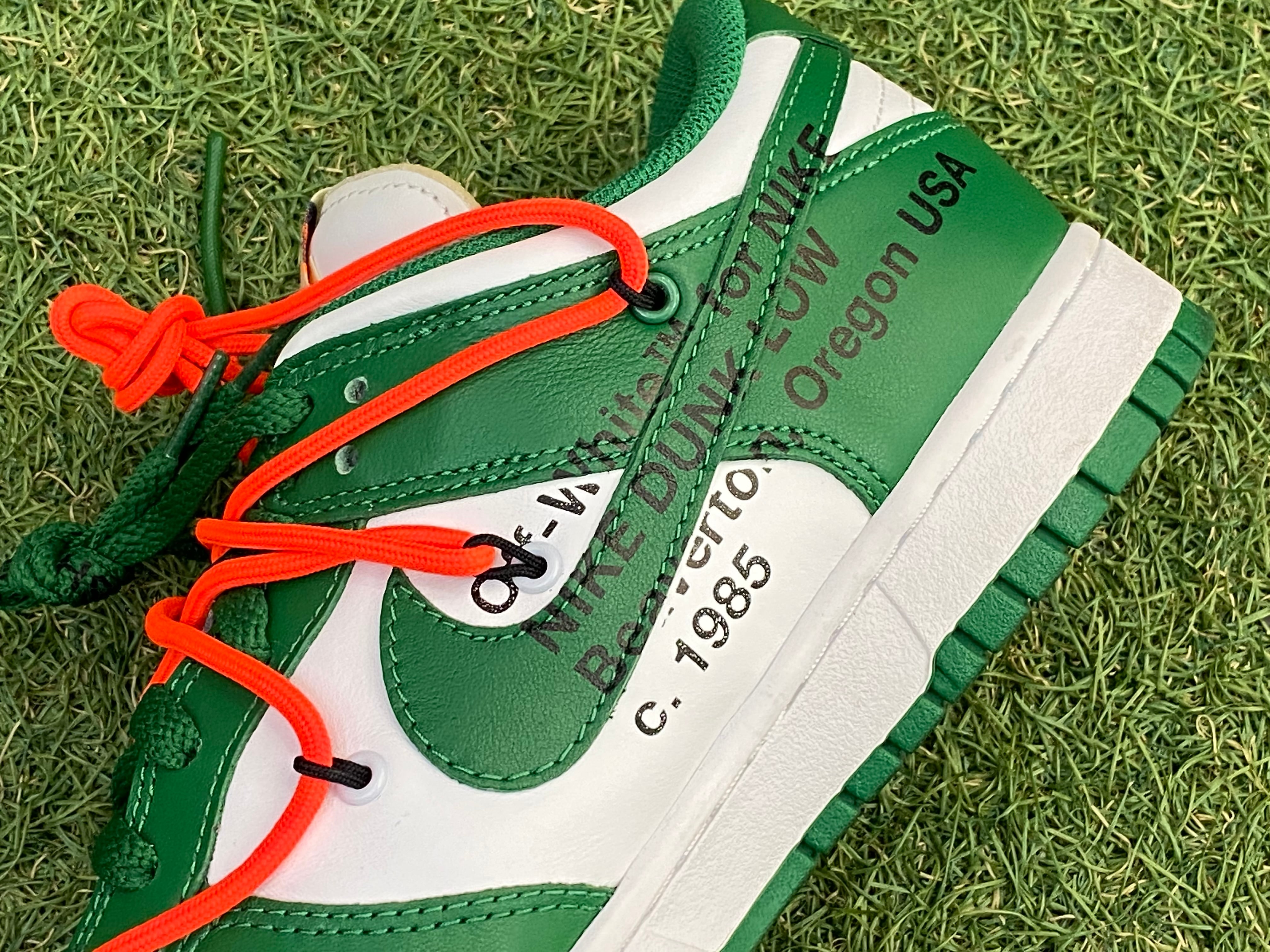 27cm NIKE x OFF WHITE DUNK LOW GREEN