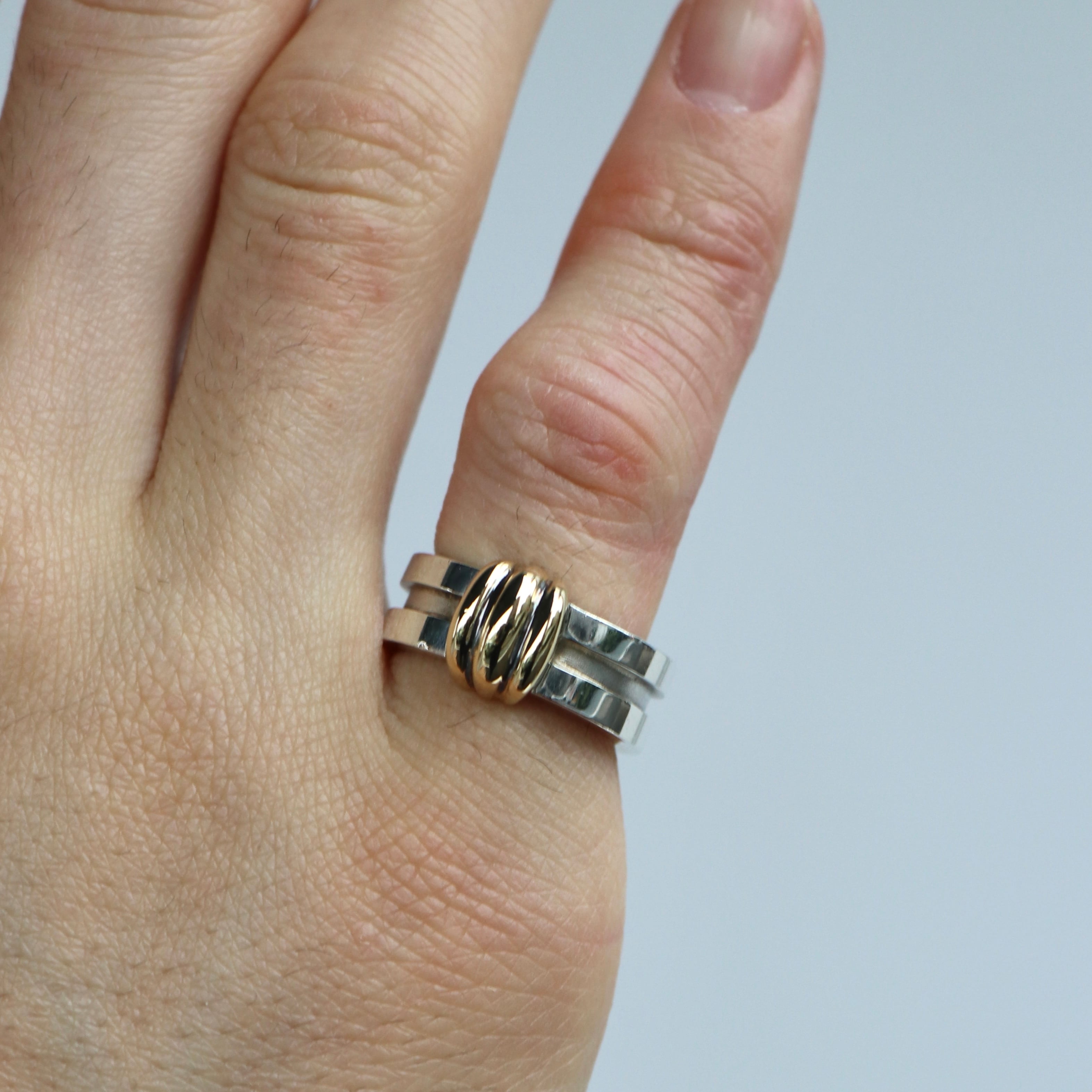 ティファニー TIFFANY グルーブドリング ダブルライン 17号 SV925 