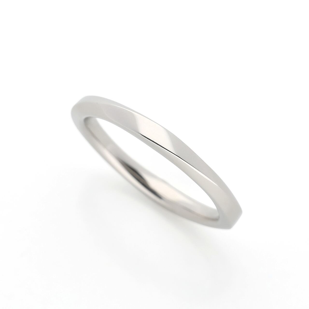 2本セット】ツインダイヤモンドの鎚目ペアリング｜シルバー925