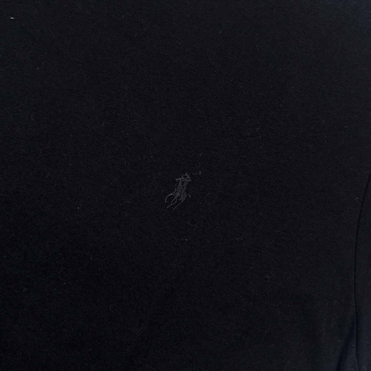 90s 00s RALPH LAURENラルフローレン ワンポイント 半袖 Tシャツ 7f/ブラック レディース オールド