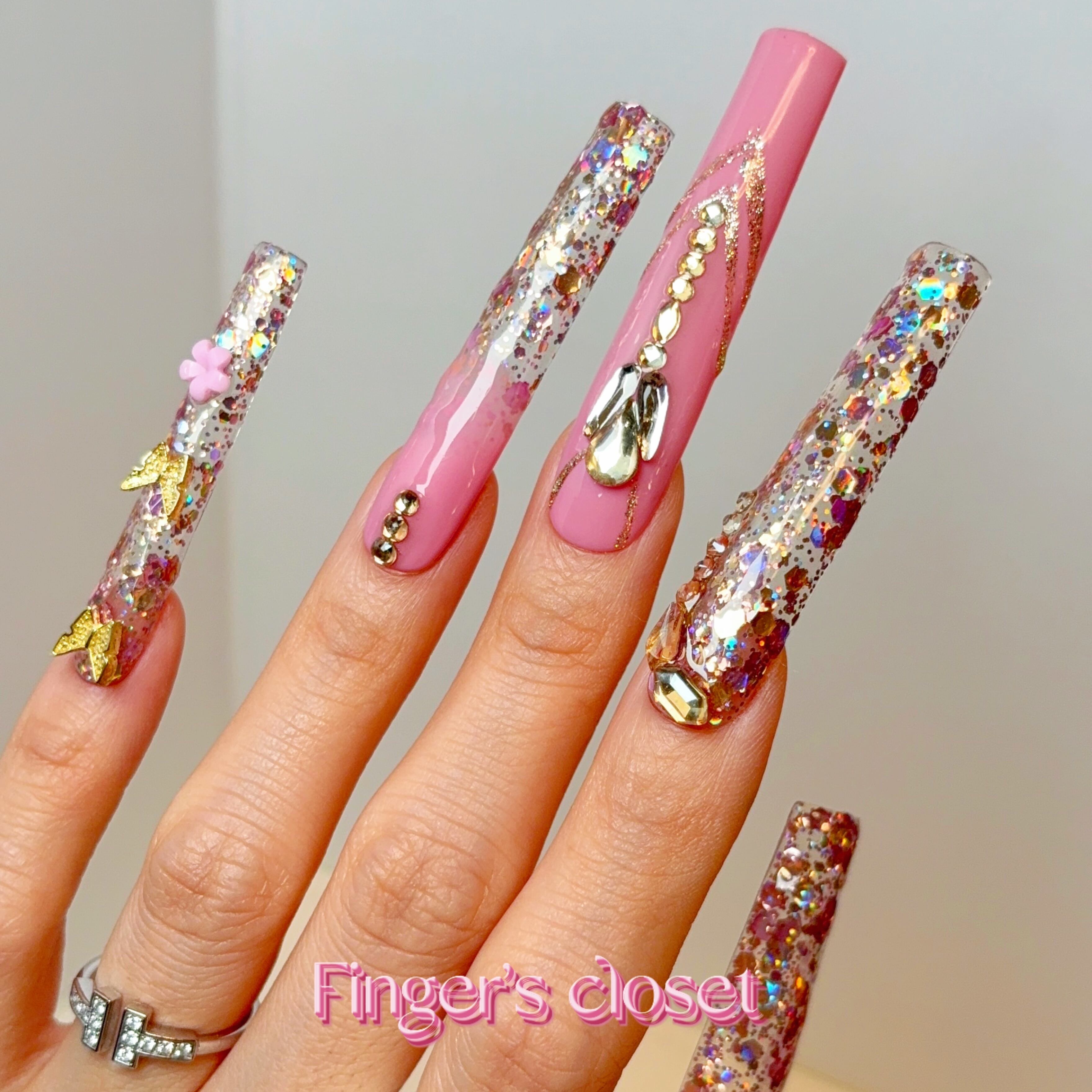 ネイルチップ ニュアンス 紫 ピンク ちゅるん うるうる オーダーネイル