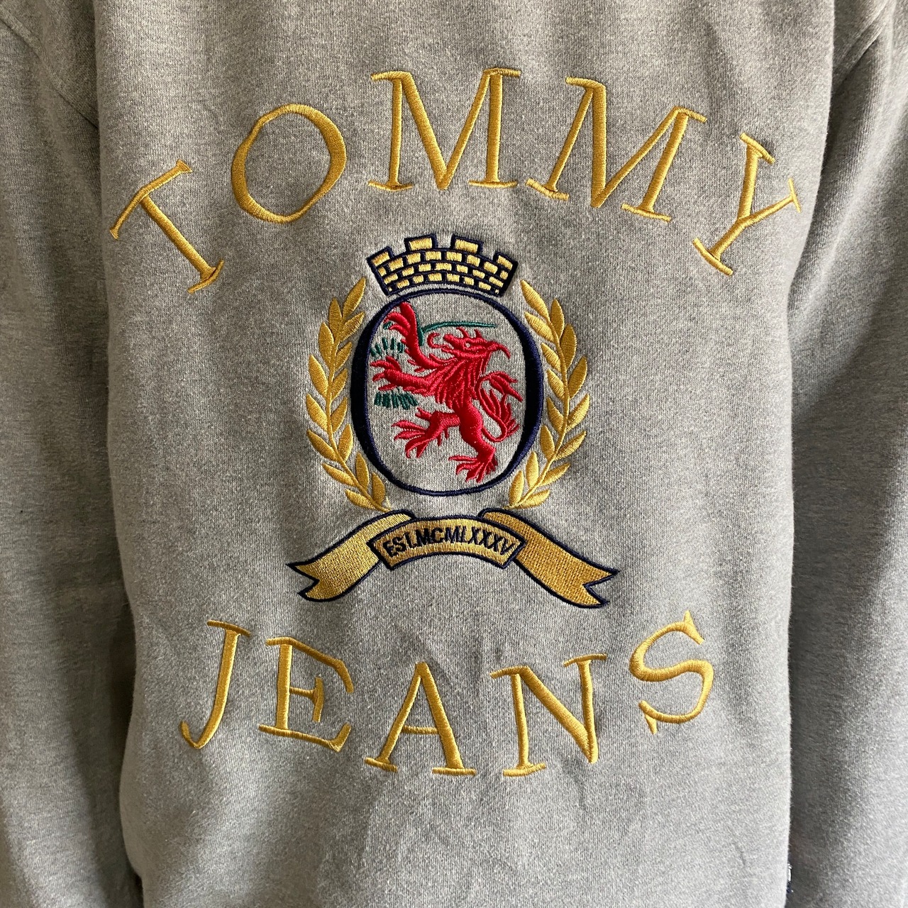 90年代 TOMMY JEANS トミーヒルフィガー ロゴ 刺繍 スウェット 