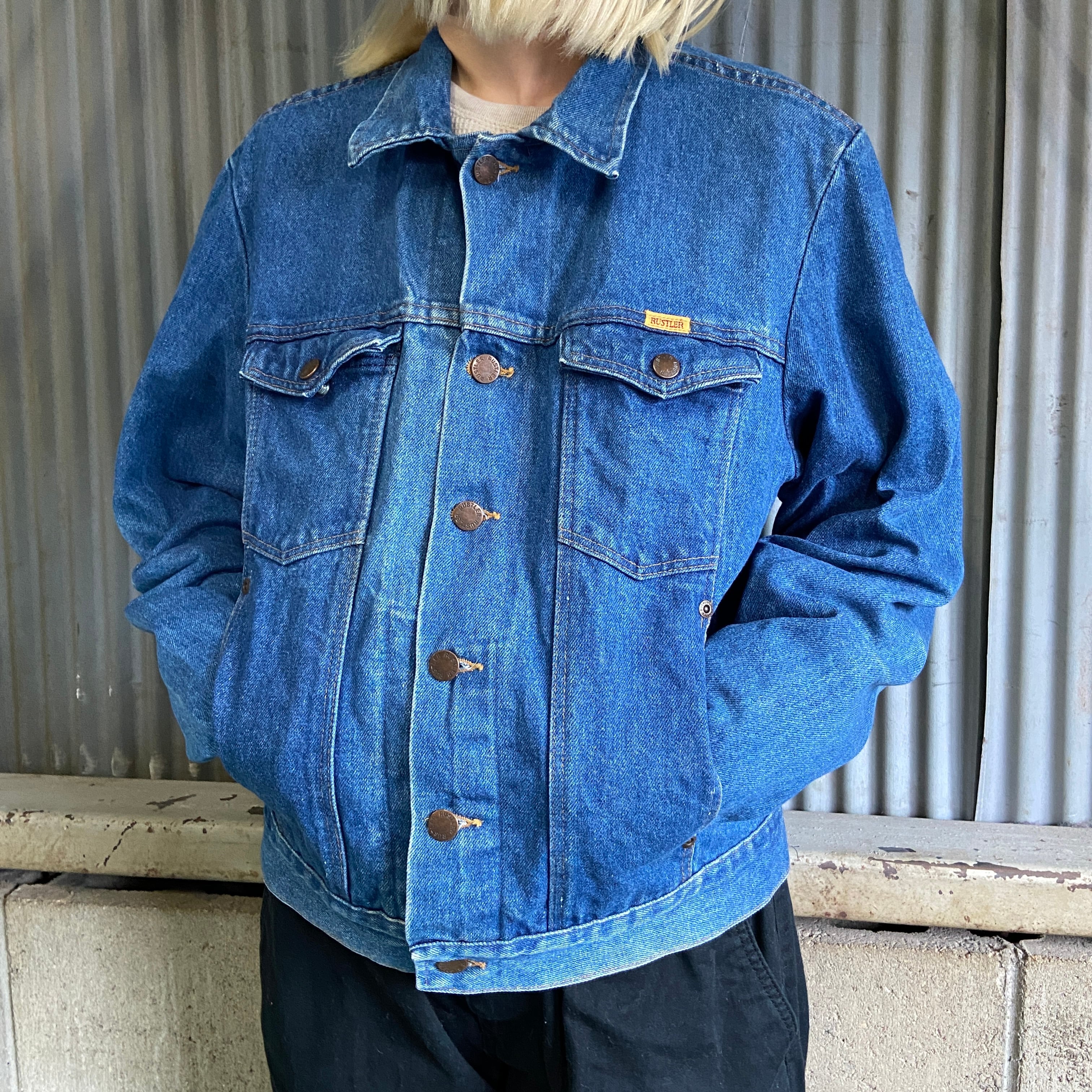 70〜80年代 RUSTLER ラスラー デニムジャケット メンズM 古着 70s 80s 