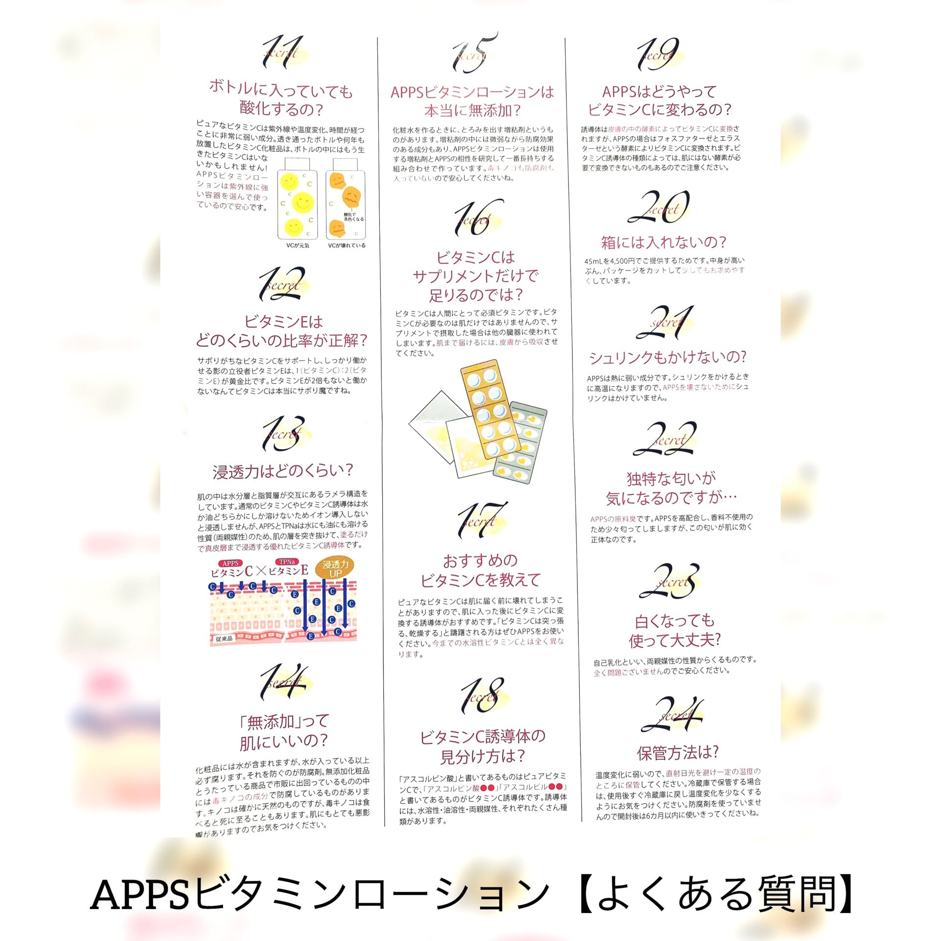 リニューアル！大人気！APPSビタミンローション 50ml | pour la peau